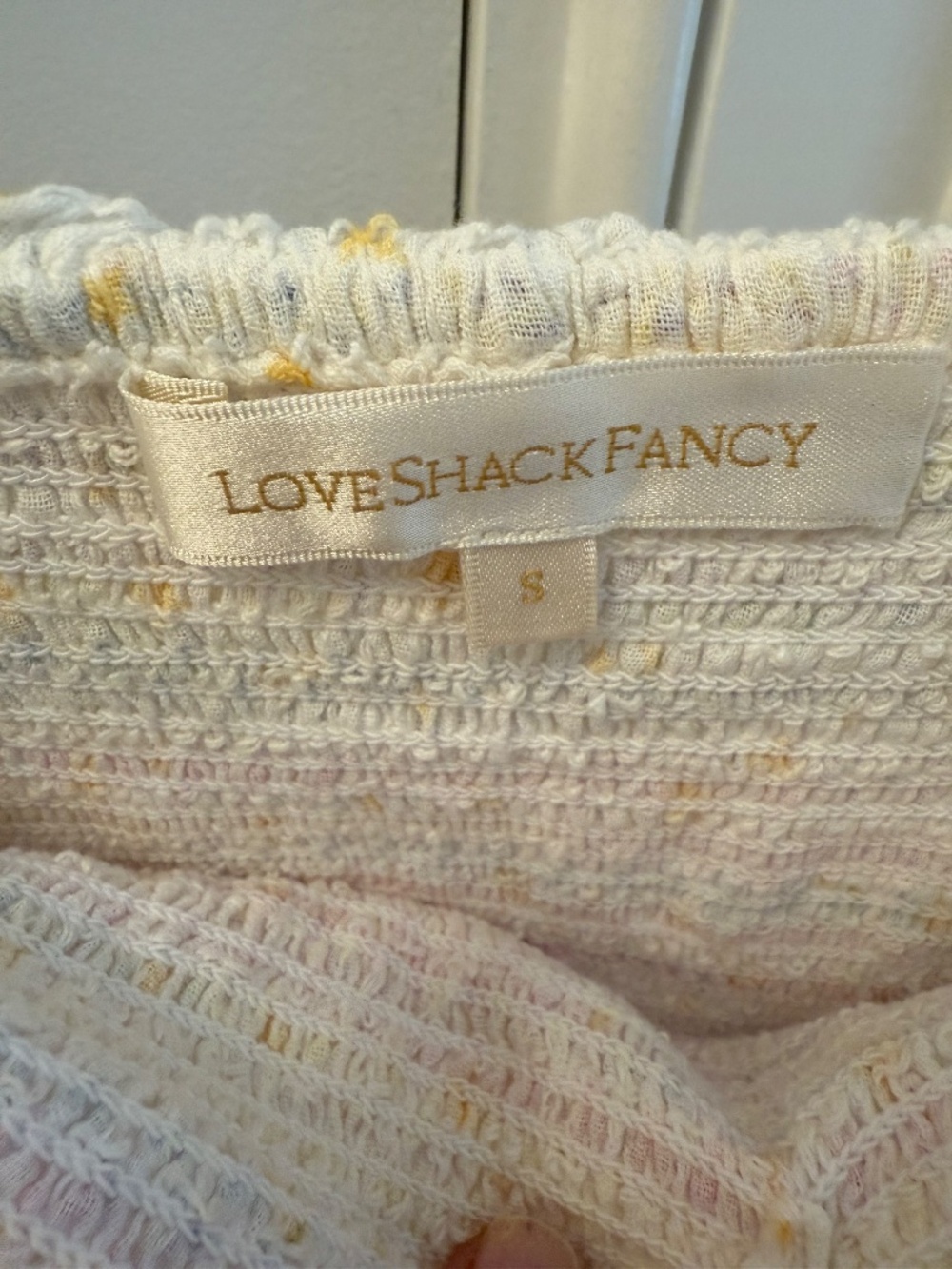 Love Shack Fancy short dress tie shoulder size S - Picture 6 of 10